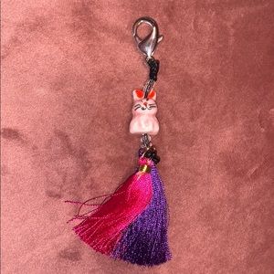 Handmade bunny charm keychain